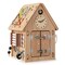Costway Wooden Busy House Montessori Toy with Sensory Games & Interior Storage Space